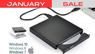 2-in-1 External DVD & CD Reader and Burner - 3 Colours