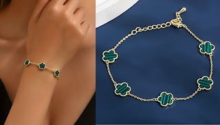 Simple Flower Design Copper Bracelet - 5 Colours