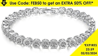5ct Created Sapphire Tennis Bracelet