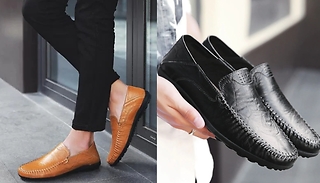 Men's PU Leather Slip-On Shoes - 2 Colours, 5 Sizes 