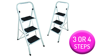 3 or 4 Step Ladder With Non-Slip Rubber Carpet