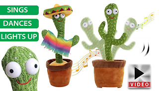 Plush Singing & Dancing Cactus Toy - 2 Colours
