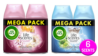 2, 6 or 12-Pack of Air Wick Life Scents Freshmatic Max Refill 250ml - 6...