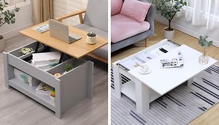 Sliding or Lift Wooden Coffee Table - 4 Styles