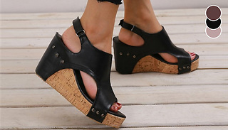 Open Toe Wedges - 3 Colours & 4 Sizes