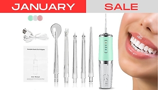 Electric Cordless Water Flosser with Four Nozzles - 3 Colours