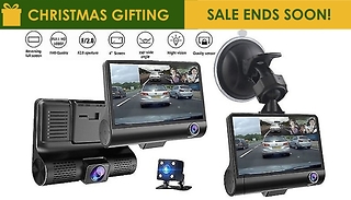 Triple Vision Dash Cam with Optional 32GB SD - Front, Rear & Interior ...