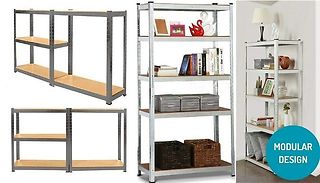  1 or 2 Heavy Duty 5-Tier Multi-purpose Metal Shelving Units - 4 Colou ...