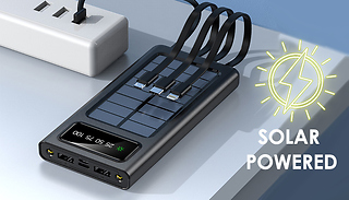 Next Gen Dual USB Solar Power Bank With Flashlight - 10000 mAh
