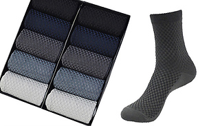 5-Pairs of Men's Bamboo Fiber Business Socks - 5 Colours