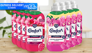 4 to 12-Pack of Comfort Creations Fabric Conditioner 900ml - 2 Scents