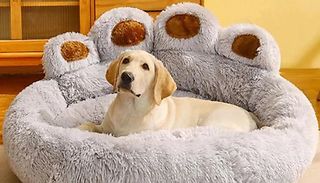 Plush, Paw-Shaped Pet Bed- 4 Sizes, 3 Colours