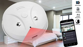 Hidden Spy Camera Smoke Detector - Smartphone Connected!
