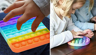 Push 'N' Pop Rainbow Bubble Sensory Fidget Toy - 3 Designs
