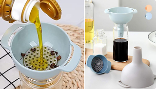 4-In-1 Plastic Kitchen Funnels with a Removable Filter - 2 Colours