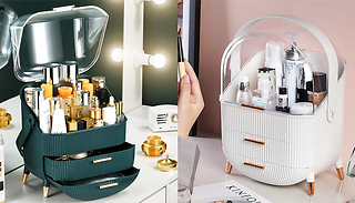 Multi-Function Dustproof Cosmetic Storage Box - 2 Colours