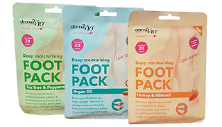 Derma V10 Foot Mask Sets in 3 Scents - 1, 2, 3, 4 or 5-Pack
