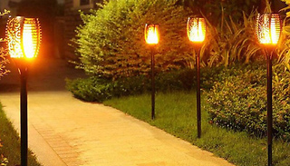 Solar Garden Lamp With Flickering Flame - 1, 2 or 4