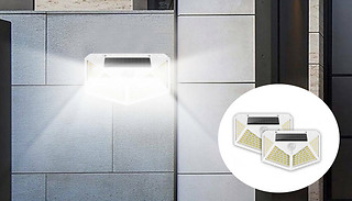 100-LED Waterproof Solar Motion Sensor Wall Light - 1, 2 or 4-Pack