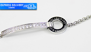 Forever Love Created Diamond Adjustable Bracelet