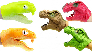 T-Rex Dinosaur or Viper Hand Puppet - 4 Colours