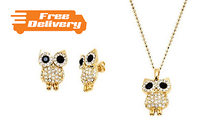 Owl Earrings & Necklace