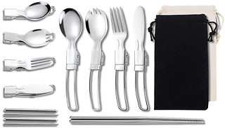 5-Piece Stainless Steel Folding Cutlery Set