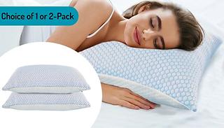 Cooling Gel Memory Foam Pillow - Choice of 1 or 2-Pack