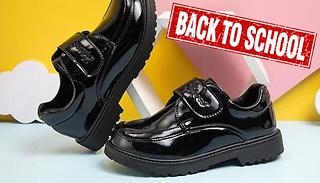 Kids' Shiny PU Leather School Shoes - 10 Sizes