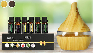 Electric Aroma Humidifier with Optional Essential Oils - 2 Colours