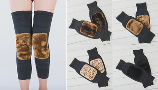 Faux Fur Knee Patch Leg Warmers - 4 Designs