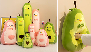Short or Long Avocado Plush Pillows - 2 Colours & 6 Sizes