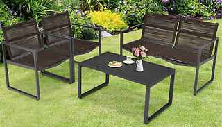 4-Piece Patio Chairs & Coffee Table Set