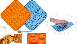 1 or 2 Silicone Dog Licking Pads - 2 Colours & 2 Sizes