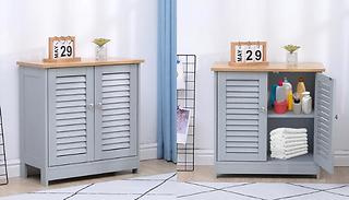 Double Door Bathroom Storage Unit