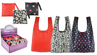 Foldable Reusable Shopping Tote Bag - 3 Colours