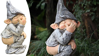 Naughty Squatting Garden Gnome Ornament
