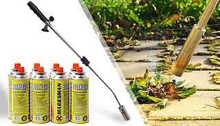Weed Burner Wand & Butane Gas Canisters - 2 to 12 Canisters