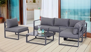 Outsunny 5-Seater Outdoor Sofa and Matching Table Set