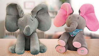 Peek-a-Boo Singing Plush Elephant Toy - 3 Options