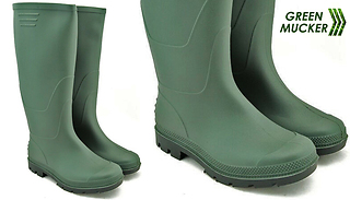 Green Mucker Rubber Unisex Wellington Boots - 7 Sizes