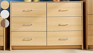 Stratford 6 Drawer Oak Chest - 3 Colours