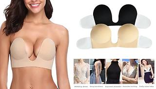 Backless Deep U-Shaped Strapless Bra - 2 Colours, 4 Sizes