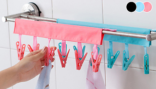 Multi-Functional Towel Rail Peg Set - 3 Colours