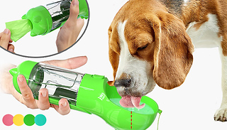 Portable Dog Water Bottle & Poo Bag Dispenser - 4 Colours