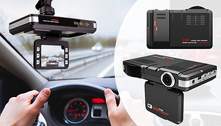 3-in-1 HD Dash Cam with Night Vision, Speed Camera Alerter & Collision...