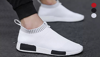 Men's Slip-On Mesh Trainers - 3 Colours & 7 Sizes