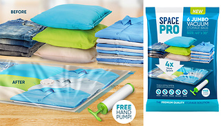 Space Pro Jumbo Vacuum Storage Bags - Pack of 6