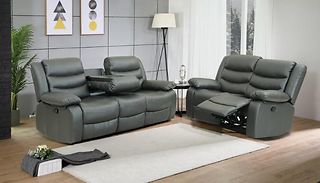 2 or 3 Seater Leather Sofa - or Buy Both & 2 Colours!