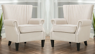 Nailhead Trip Waterfall Deep Cushioned Armchair